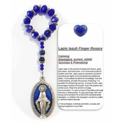 Lapis Lazuli Healing  crystal Rosary -Aspergers, ADHD, Calming