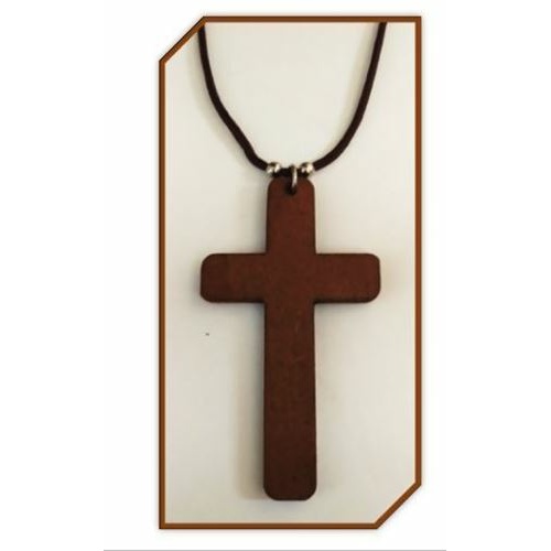 8.5cm Altar Server Wooden Cross on 80cm cotton/nylon blend cord