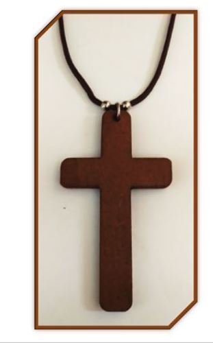 8.5cm Altar Server Wooden Cross on 80cm cotton/nylon blend cord