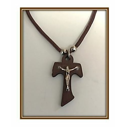 3.5cm Tau crucifix on 60cm cord