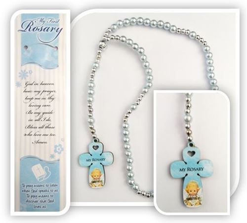 My First Rosary - Blue Elasticated