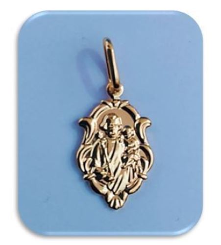 11mm 18kt Gold filled St Joseph Ornate Pendant