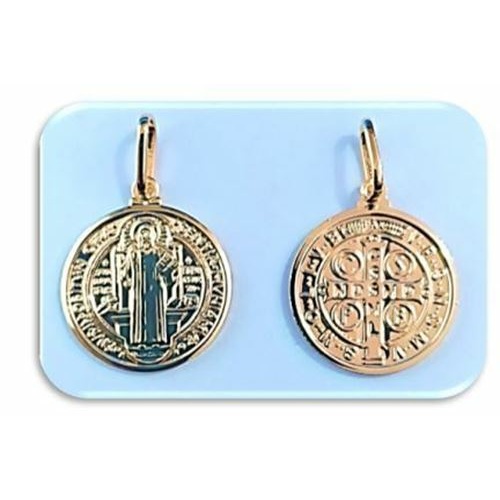 20mm St Benedict 18kt gold filled Pendant