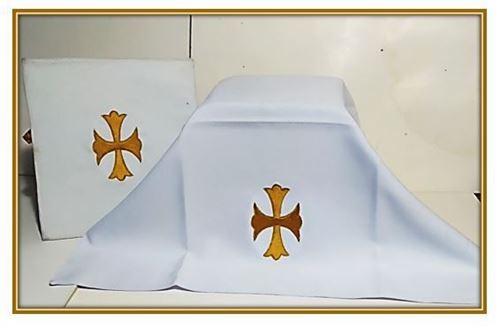 Burse and Chalice Veil in White/Cream