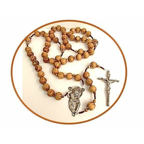 Large Olive Wood Wall Rosary -  20mm bead