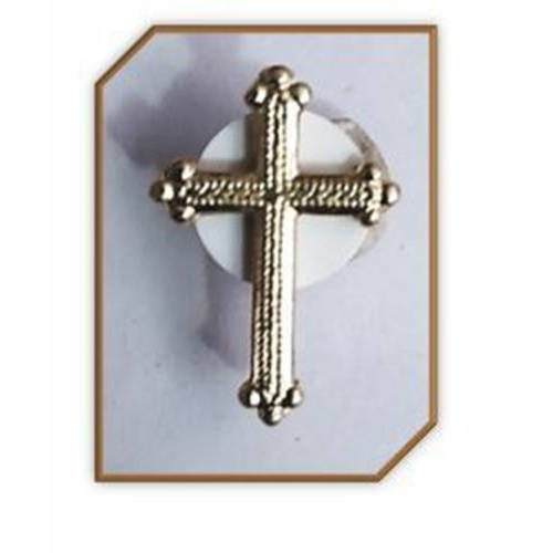 Golden Ornate Cross Lapel Pin - 2cm