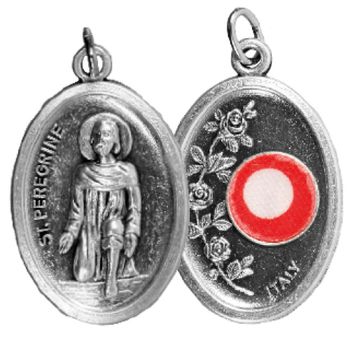 2.5cm - 3rd class Relic Medal - St Peregrine - Imported from Italy (Patron, of Cancer/Aids)
