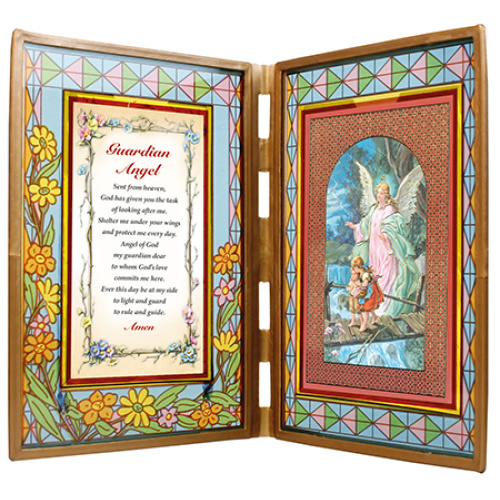 Picture Frame / Glass Plaque - Guardian Angel