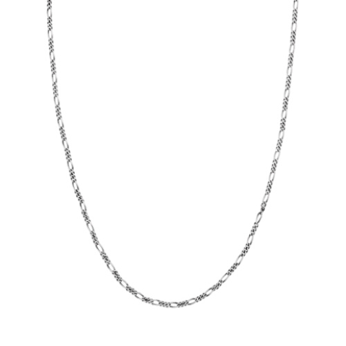 Sterling Silver Figaro 45cm Chain