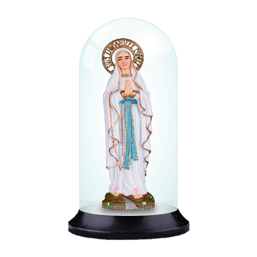 13cm Domed Shrine - Our Lady of Lourdes