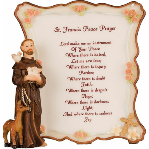 St Francis Prayer Plaque - Florentine Collection