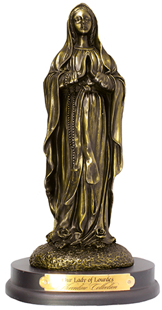 28cm Bronze Our Lady of Lourdes Statue - Florentine Collection