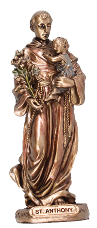 9cm Bronze St Anthony Statue - Veronese Design