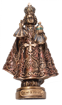 9cm Veronese Bronze Infant of Prague Statue
