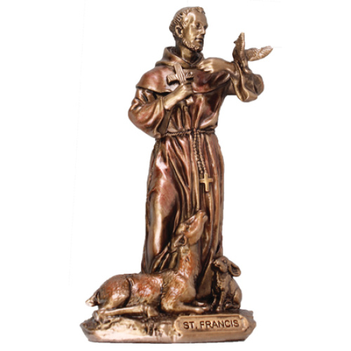 9cm Bronze St Francis Statue - Veronese design