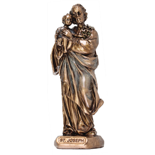 9cm Bronze St Joseph Statue - Veronese