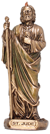 St Jude Bronze 9cm statue - Veronese collection