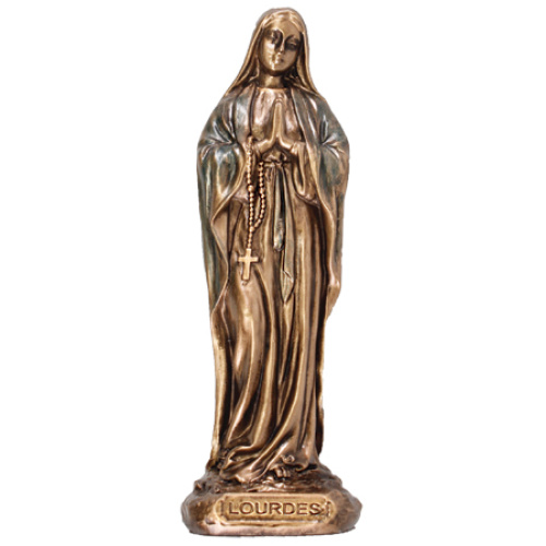 9cm Bronze Lourdes Statue of Our Lady - Veronese Collection