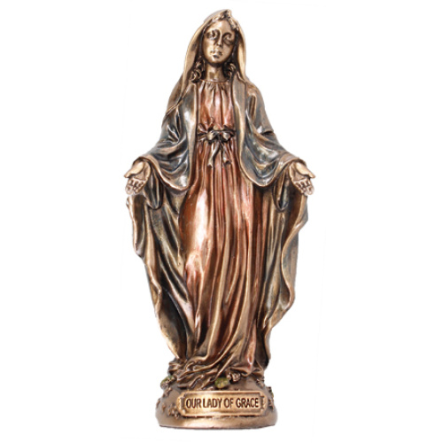 9cm Bronze Our Lady of Grace Statue - Veronese collection