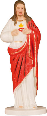 10cm Sacred Heart Plastic Statue