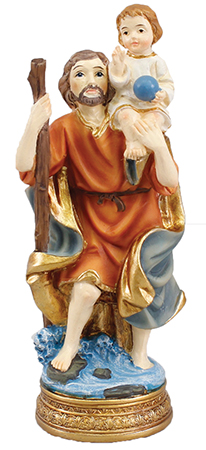 13cm St Christopher Statue - Renaissance