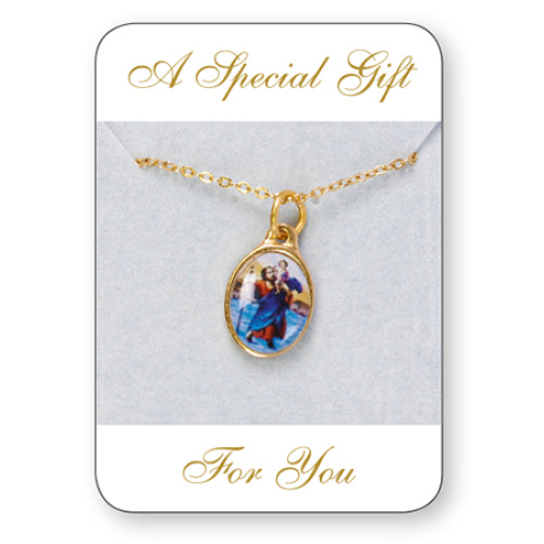 St Christopher Necklet in gold