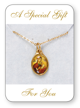 Our Lady of Perpetual Help Necklet in gold