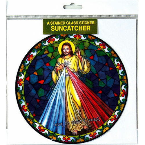 Divine Mercy Stained Glass Suncatcher