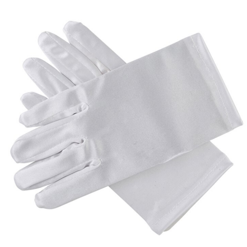 Plain Satin Stretch First Holy Communion Gloves
