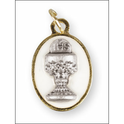 First Holy Communion Chalice Medal - 20mm in Gold - Italian Import