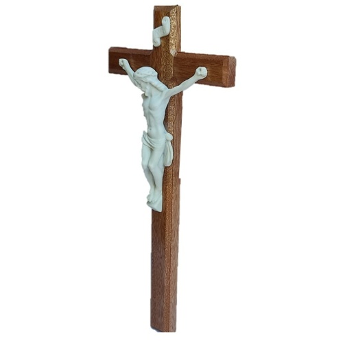 48cm Beechwood Crucifix