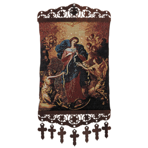 Mary, Untier of Knots Tapestry  Wall Hanger