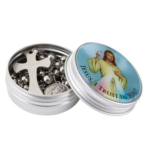 Divine Mercy Rosary Tin