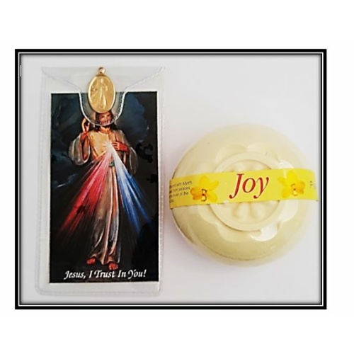 Divine Mercy - Joy Soap with prayer card and medal