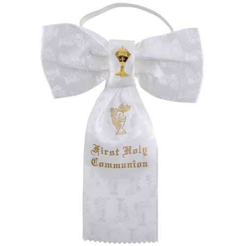 First Communion Chalice Brocade Arm Bow