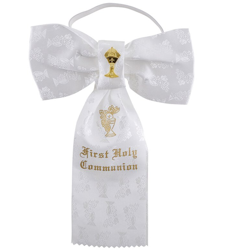 First Communion Chalice Brocade Arm Bow