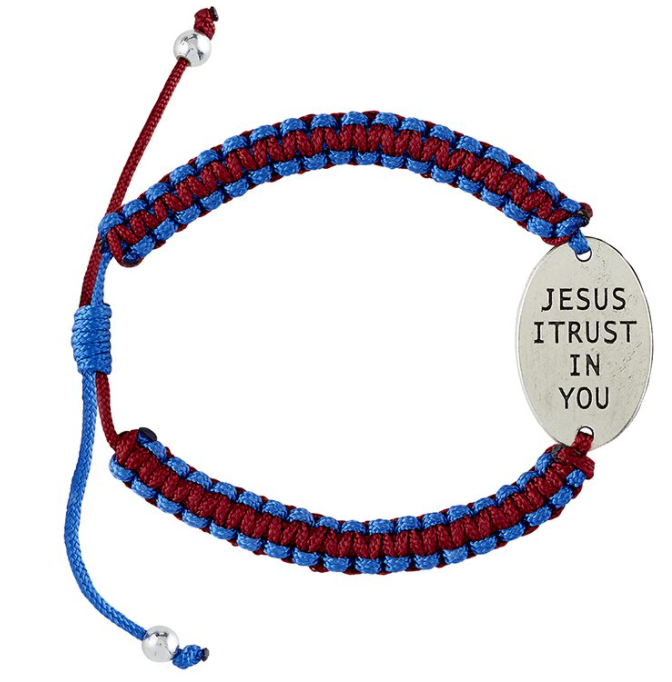 Divine Mercy Macramé Bracelet - Image 3