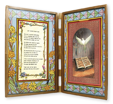 Confirmation Glass Prayer Plaque / Stand / Photo Frame