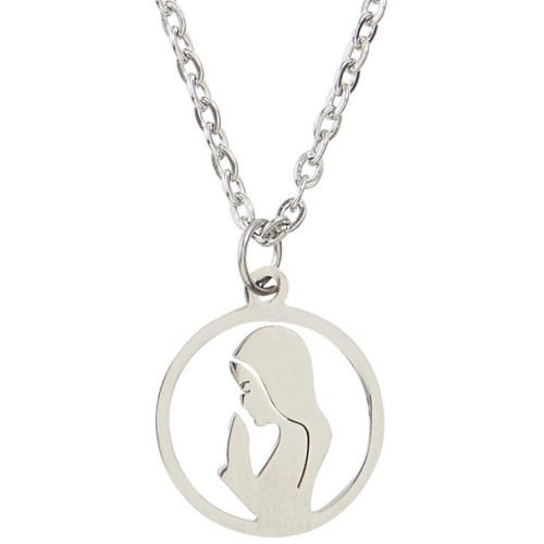 Praying Madonna Pendant - Stainless Steel