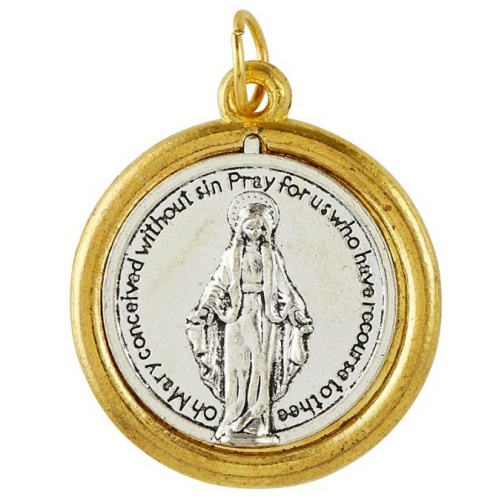 2 tone Miraculous Medal - 22mm