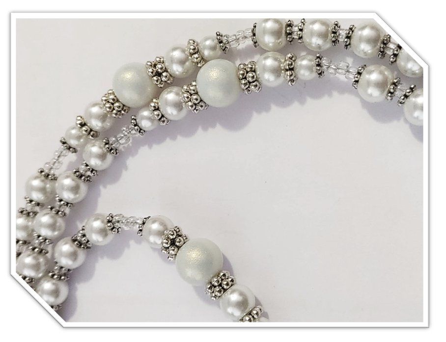 Birthstone Rosary - June - Pearl - Image 2