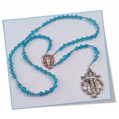 Birthstone Rosary - Aquamarine March