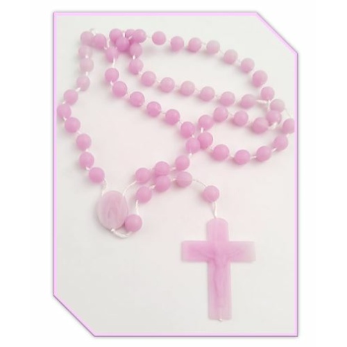 8mm Plastic Mauve Rosary