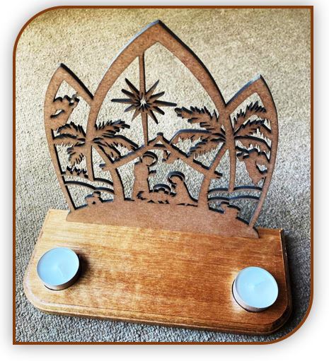 22cm Holy family Christmas Nativity Stand