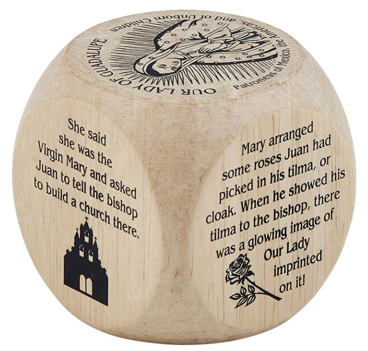 Our Lady of Guadalupe - Fun facts wooden cube - Image 3