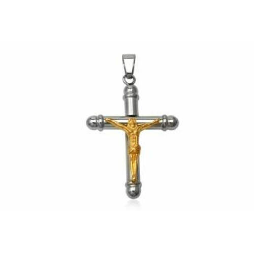 5cm Two tone Stainless Steel Crucifix