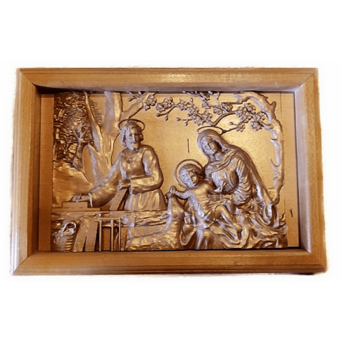 Holy Family Wooden Wall Carving