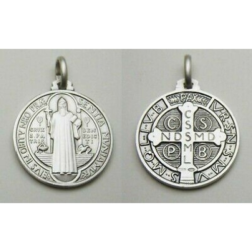 Small - 8mm Sterling Silver St Benedict Medal