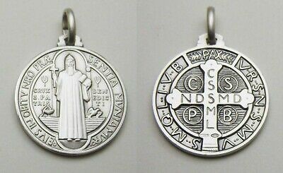 Small - 8mm Sterling Silver St Benedict Medal