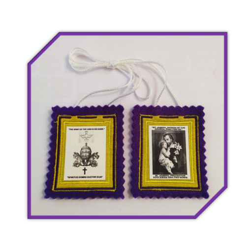 St Joseph Scapular - The Violet Scapular